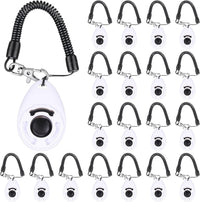 Frienda 18 Pcs Dog Training Clicker with Wrist Strap for Pets - White