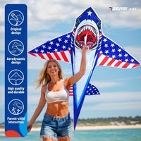 SGftre Complete Kite with Handle, Line & Accessories - 1 / Flag shark - image 2