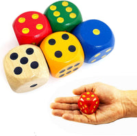 SmartDealsPro Set of 5 Random Color Large 1/5" Round Edge Wooden - 5 Colors 5 Pieces