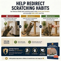 Cat Scratch Furniture Protector - 6 XL Shields + Twist Pins - image 3
