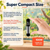AquaMiracle 100W Dual LED Display Small Aquarium Heater for 10-20 Gal - 10-20 Gal Tanks - image 2