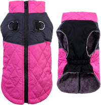 Winter Dog Coats for Small Dogs, Puppy Jacket with Harness - Pink(Standard) / XX-Large