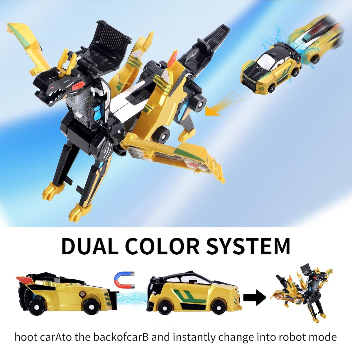 lavekywasa transforming unicorn car toy made from two collision sports cars - view 16