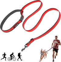 Tuff Pupper Hands Free Adjustable Length Dog Leash - Fiery Red / Adjustable