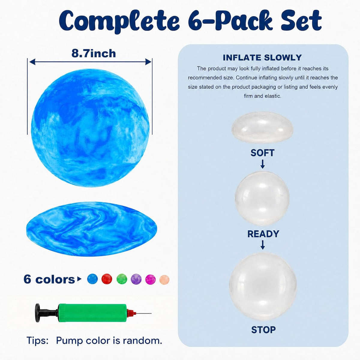 3 Otters 6 PCS Playground Balls with Air Pump - image 2