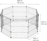 IRIS USA 8-Panel Exercise Pen, Heavy Duty - 30"H / Black - image 2