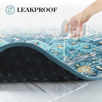 HAOCOO Washable Pee Pads for Dogs, (2 Pack) 3Ft x 3Ft Reusable Puppy Training Pads Super Absorbent Waterproof Whelping Pads,Blue Non-Slip Leakproof Potty Pads for Pet Housebreaking