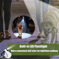 4-in-1 Retractable Dog Leash with LED Light & Dispenser & Poop Bags – Essentials for Dogs - M - With chew proof cable - image 2