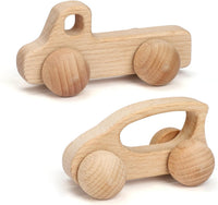 TOY Life Wooden Toys Cars, Montessori Baby Toys 6-12 Months - Truck Set