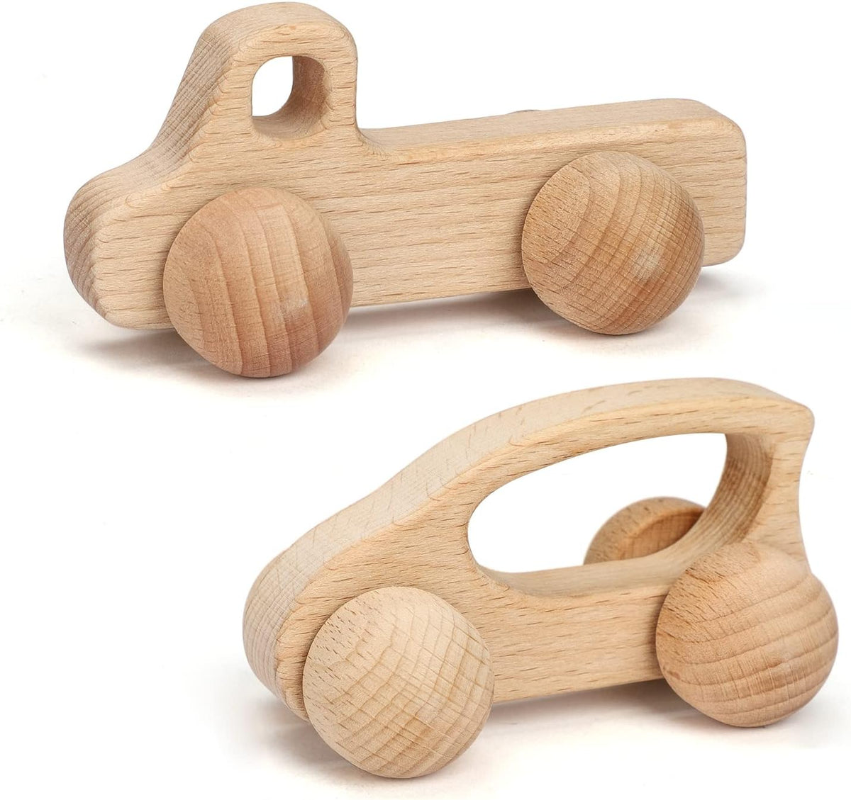 TOY Life Wooden Toys Cars, Montessori Baby Toys 6-12 Months - Truck Set