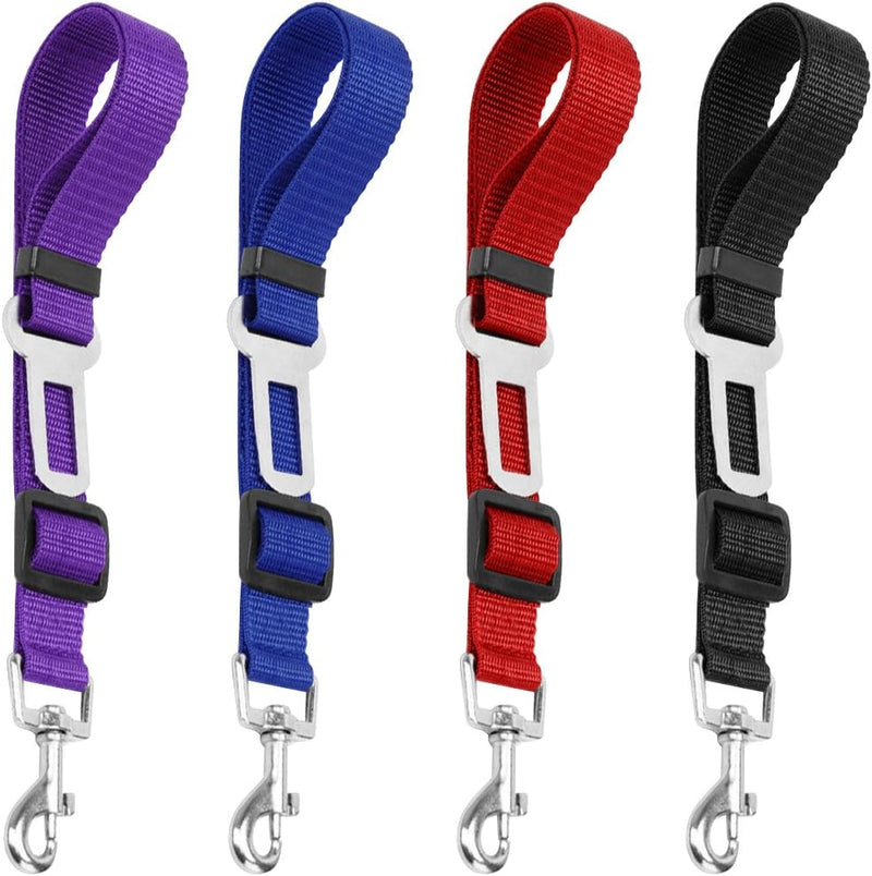 YuCool Dog Seat Belt,4 Piece Set Dog Car Adjustable Seatbelts for Vehicle Nylon Pet Safety Heavy