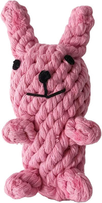 Dog Toys Puppy Teething Chew Toys 3 PCS - pink rabbit