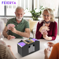 FEIERYA Automatic Card Shuffler 1/2/4/6 Decks – Fun for Kids & Family - 4 Decks - image 2
