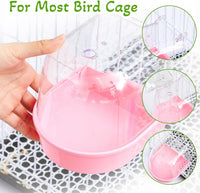 Honeydak 3 Pcs Bird Bath for Cage Parakeet Bath Hanging Box - Fresh Color - image 4