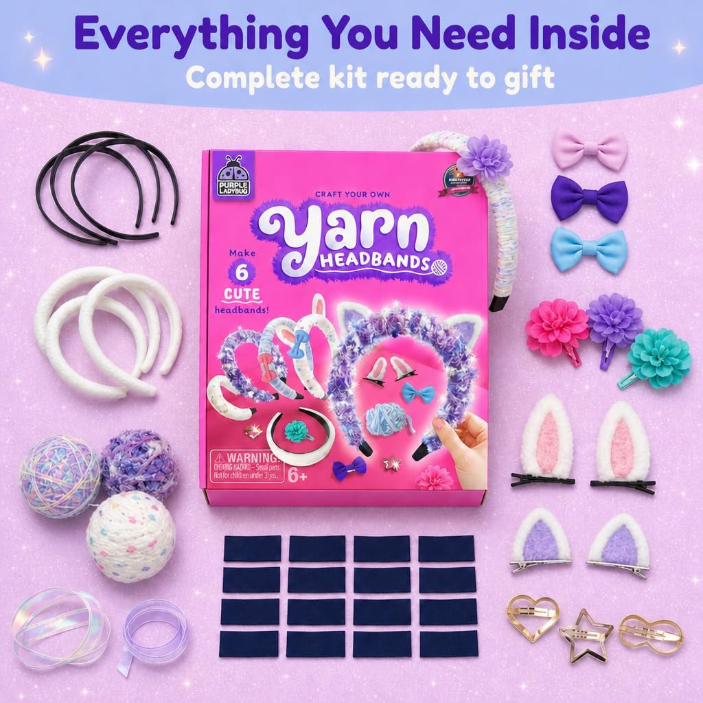 Glamour Headband Making Kit for Girls Ages 5+ - Yarn Headbands - image 2