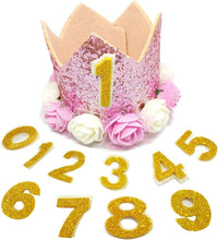 PET SHOW Pink Crown Dog Birthday Party Hat for Girls Reusable - Pink