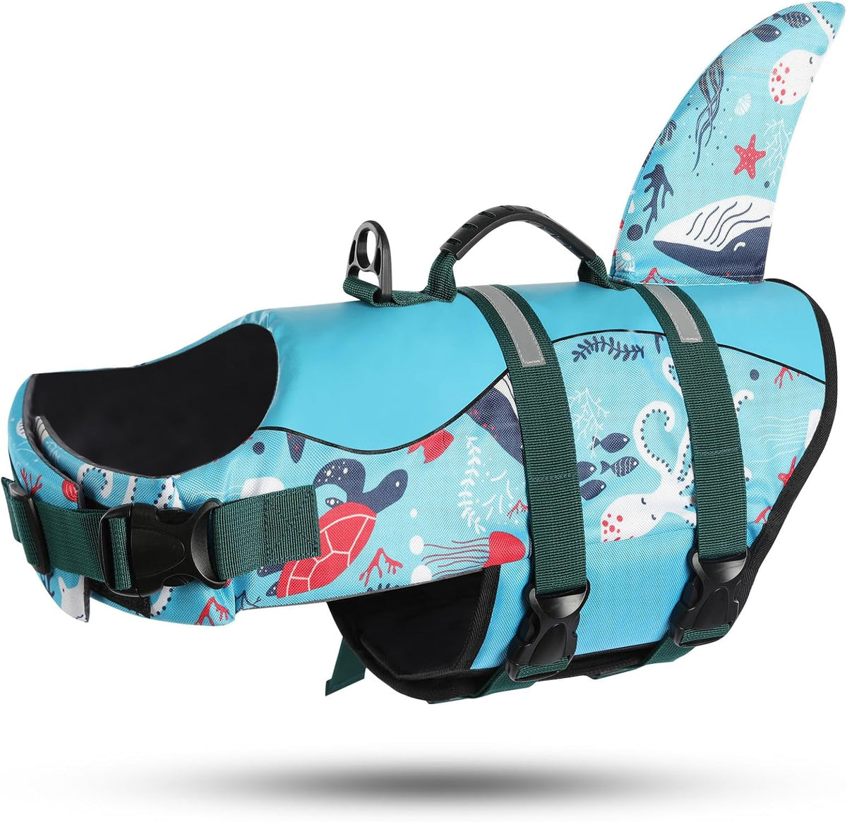 ASENKU Dog Life Jacket, Pet Safety Vest for Swimming & Boating - X-large / Ocean - image 2