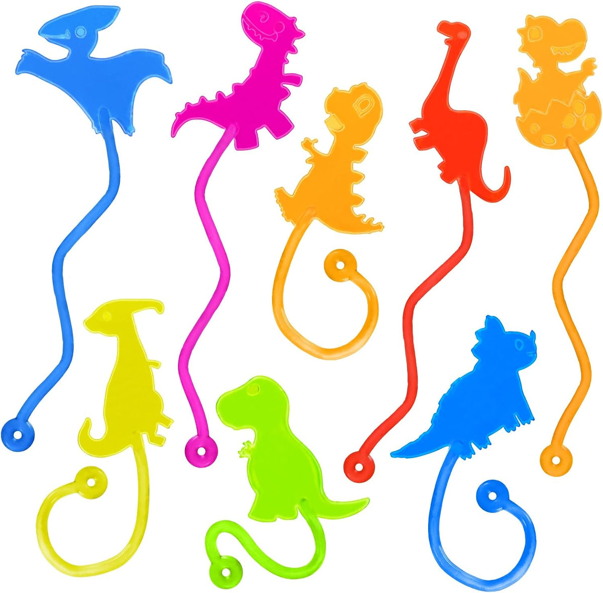 30 Pcs Sticky Spider Web Sticky Hands for Kids Bulk Halloween Party - Dinosaur
