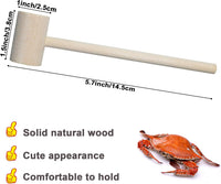 TDOCK 18 pack of smooth natural wood mini mallets, 5.7 inches long - view 3