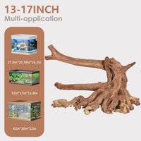 Natural Aquarium Driftwood for Fish Tank Reptile Terrariums Decor – Essentials for Fish - Mopani Driftwood 13 to 17 Inch (Pack of 1) - image 2