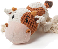 Dog Toy, Large Dog Squeaky Toys - Cow