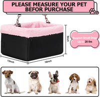 Dog Car Seat for Small Pets Under 20lbs - Pink-20lbs / Nylon - image 2