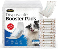 Disposable Dog Diaper Booster Pads XS - Paws / XL - (40 Count)