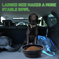 Dog Bowl Pet Collapsible Bowls - Jumbo / Black+Black - image 3