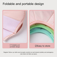 Touchdog Foldable Dog Cone Collar for Cats & Dogs - Adjustable Soft Recovery Collar with Waterproof PU Coating, Lightweight Design, 24.5cm/9.6in Wide Barrier (Green, M)