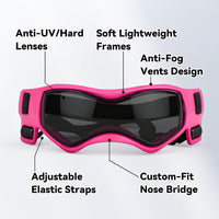 Enjoying Clear Dog Goggles Medium to Large Breed - Style Pink / X-Small Breeds - image 3