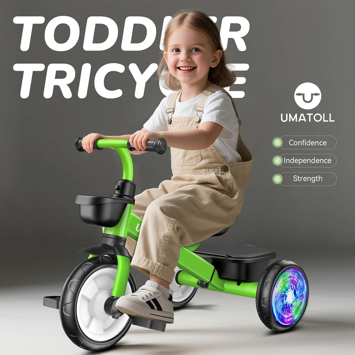 Umatoll Tricycle for 2-5 Year Old - Green - image 2