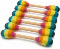 Glaciart One XXL Swabs Cat Toys with Catnip, 2 Pk - Rainbow Swabs / Regular
