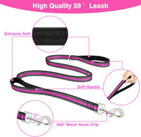 WINSEE Pet Harness Collar and Leash Set - Large / Rosy - image 3