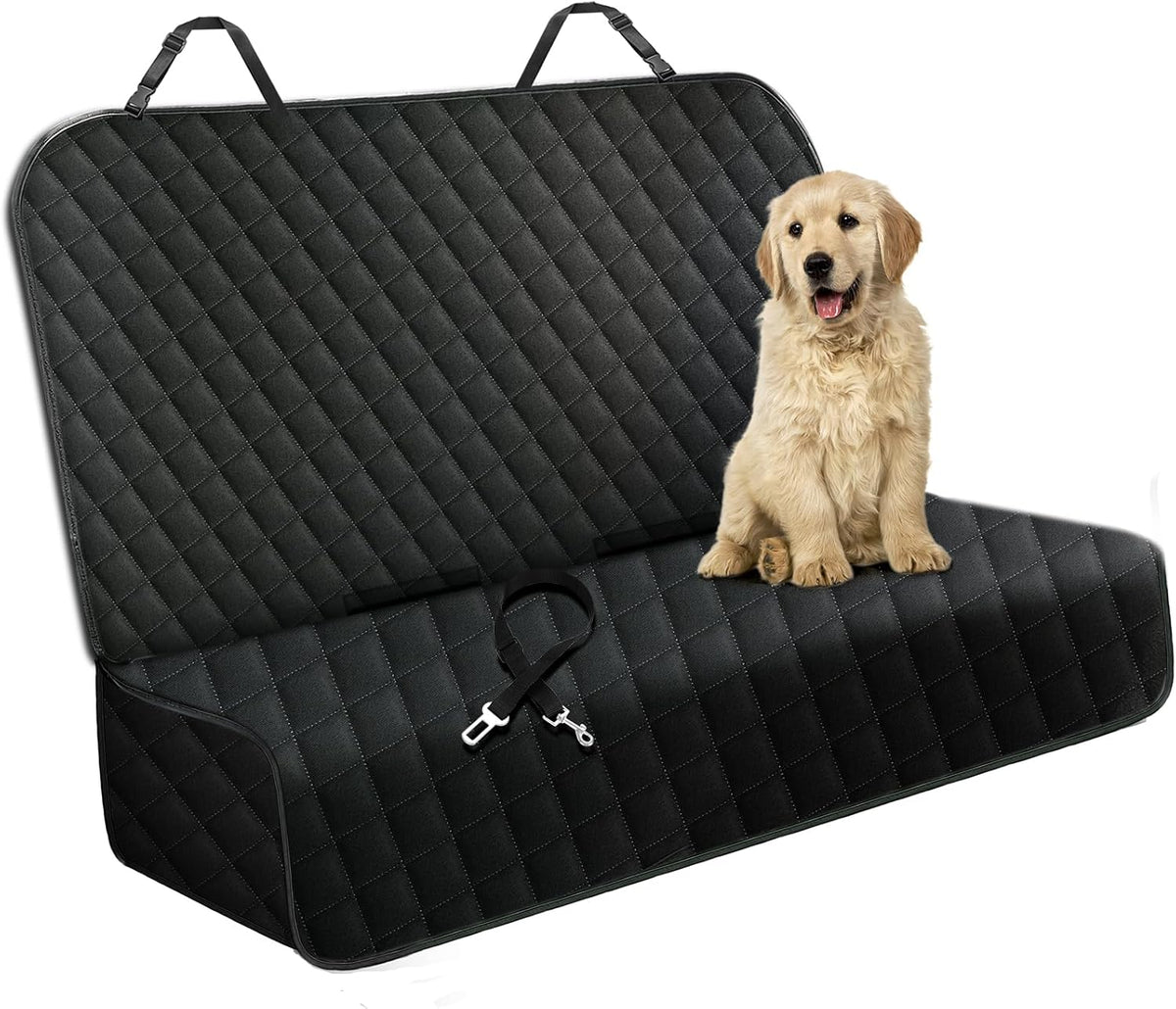 Dog Car Seat Cover Back Seat, Waterproof Nonslip Seat Protector - Black C