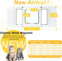 Cat Door for Window & Small Dog, Quick Damage-Free Install - XL: Fits 36"-40" Width / Standard Height(H:12.9") - image 2