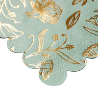 Sparkle and Bash It's a Boy Napkins, Blue & Gold Foil, 3-Ply - Sage Green / 5 x 5 Inches - image 4