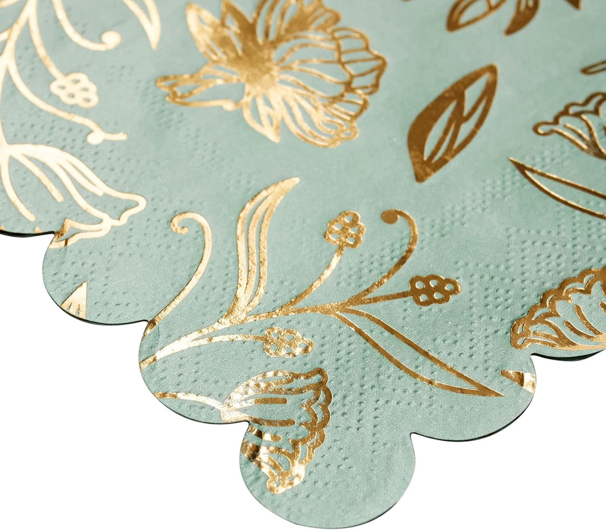 Sparkle and Bash It's a Boy Napkins, Blue & Gold Foil, 3-Ply - Sage Green / 5 x 5 Inches - image 4