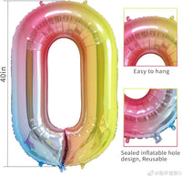 40 Inch Gold Number 1 Balloon - Color Balloon / 40 Inch Number 10 - image 3