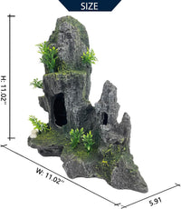Extra Large Aquarium Decorations Large Fish Tank Rocks Hideout – Essentials for Fish - Large Mountain View - image 3