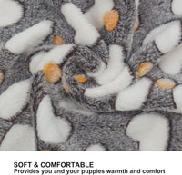 1 Pack 3 Puppy Blanket, Fleece Pet Small Dog Blanket for Puppy Cat, 40"x30" – Essentials for Dogs - Medium(29"x20") / Love/Series - image 3