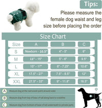 Washable Female Dog Diapers - XX-Large(27.5"-33"Waist) / Red,Green&Black - image 3