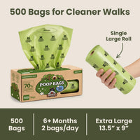 Pogi's Large Dog Poop Bags, Single Roll, Leak-Proof - 500 Count (Pack of 3) / Scented - image 3