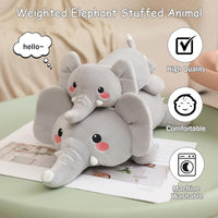 SQEQE Weighted Black Cat Plush - Elephant / Small(9.8 Inch) - image 2