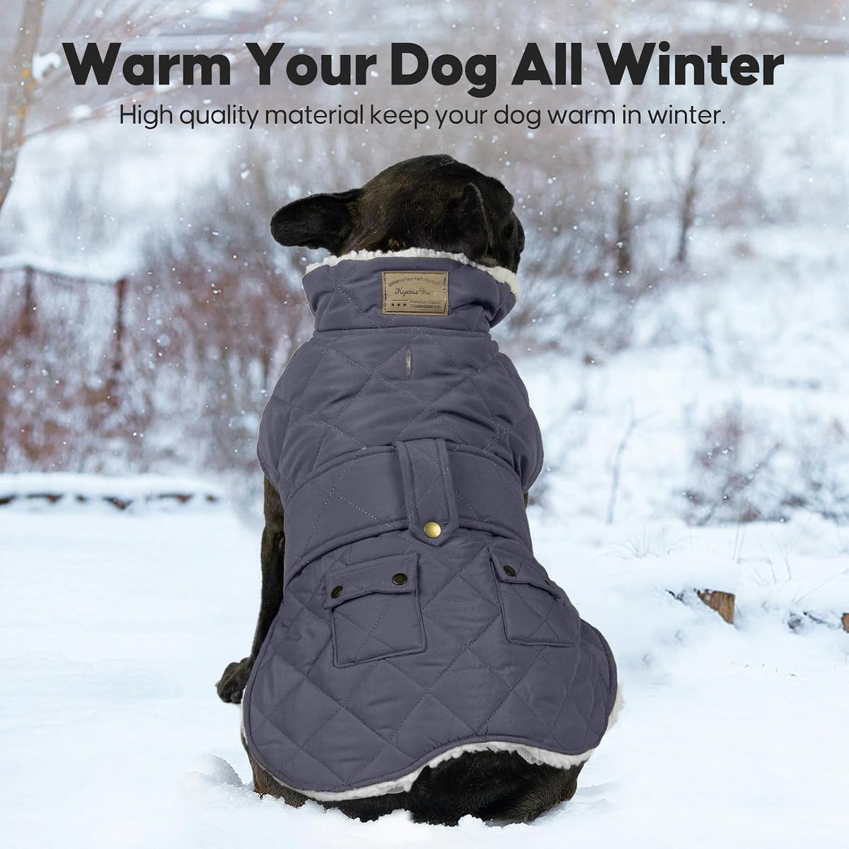 KYEESE Waterproof & Windproof Dog Coat for Small Dogs Puffer Jacket – Essentials for Dogs - XXX-Large / 03# Gray - image 2