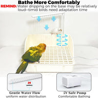 Automatic Parakeet Bird Bath with Pump - White - image 4