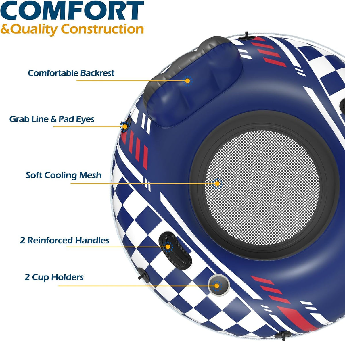 Jasonwell Inflatable River Tube Float - X-Large / Darkblue - image 3