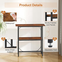 Snughome 10-30 Gallon Fish Tank Stand, Aquarium Stand 2-Tier Storage Shelves, Heavy Duty Terrarium Stand for Home Office Fish Tank Shelf, 30" L x 11.8" W x 30.7" H, Rustic Brown