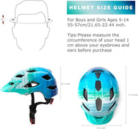 OnBros Kids Bike Helmet Boys Girls Youth Visor Adjustable 50-57CM – Fun for Kids & Family - A-OceanBlue-1 [HOT] - image 2