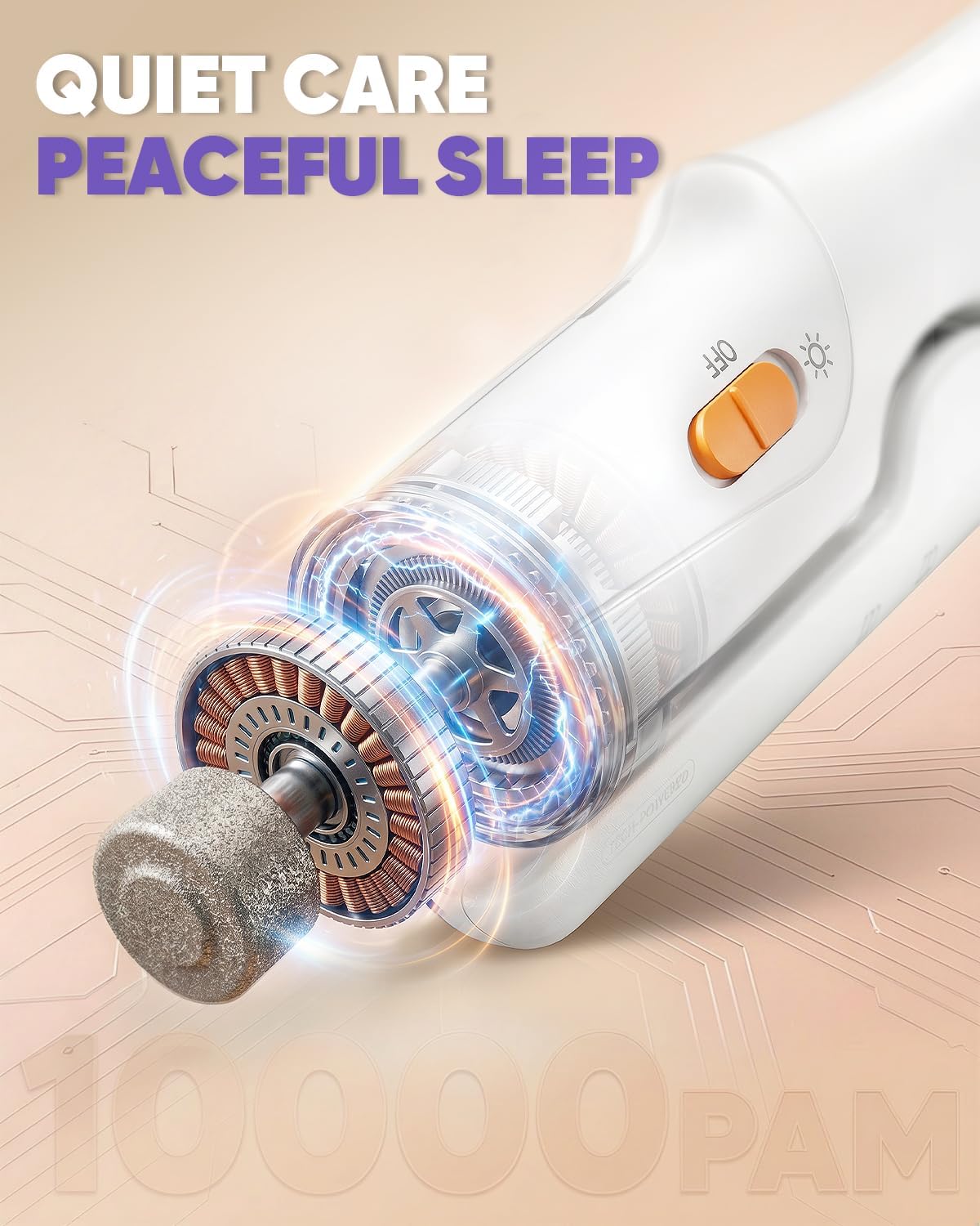 2-in-1 Cat & Dog Nail Clippers with Grinder and Dual LED Lights – Essentials for Dogs - White - image 3