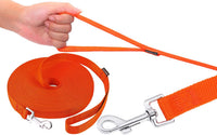 Long Dog Leashes for Training 15/20/30/50/100FT Lead for Medium Small - 3/4 Inch x 50 Feet / Orange - image 2